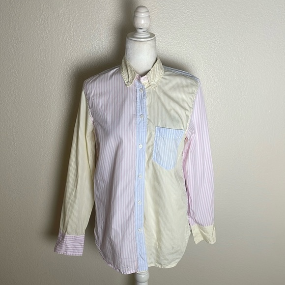 J.Crew - Classic-fit cotton poplin shirt in cocktail stripe - Picture 2 of 8